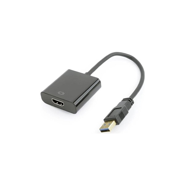 Gembird adaptador de pantalla usb a hdmi, negro